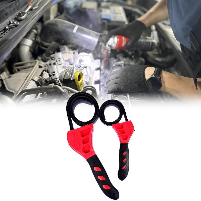 2pcs Rubber Strap Wrenches set Multipurpose Strap Wrench Oil Filter Removal Tool set for pipe Filters & Oil Removal