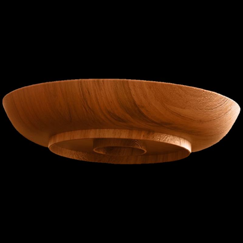 

ZISIZ Imitation Wood Grain High-Footed Fruit Plate