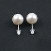 Pendientes de perlas de alta gama de moda Pendientes retro de nicho francés de lujo ligero Pendientes de perlas simples y versátiles para mujer