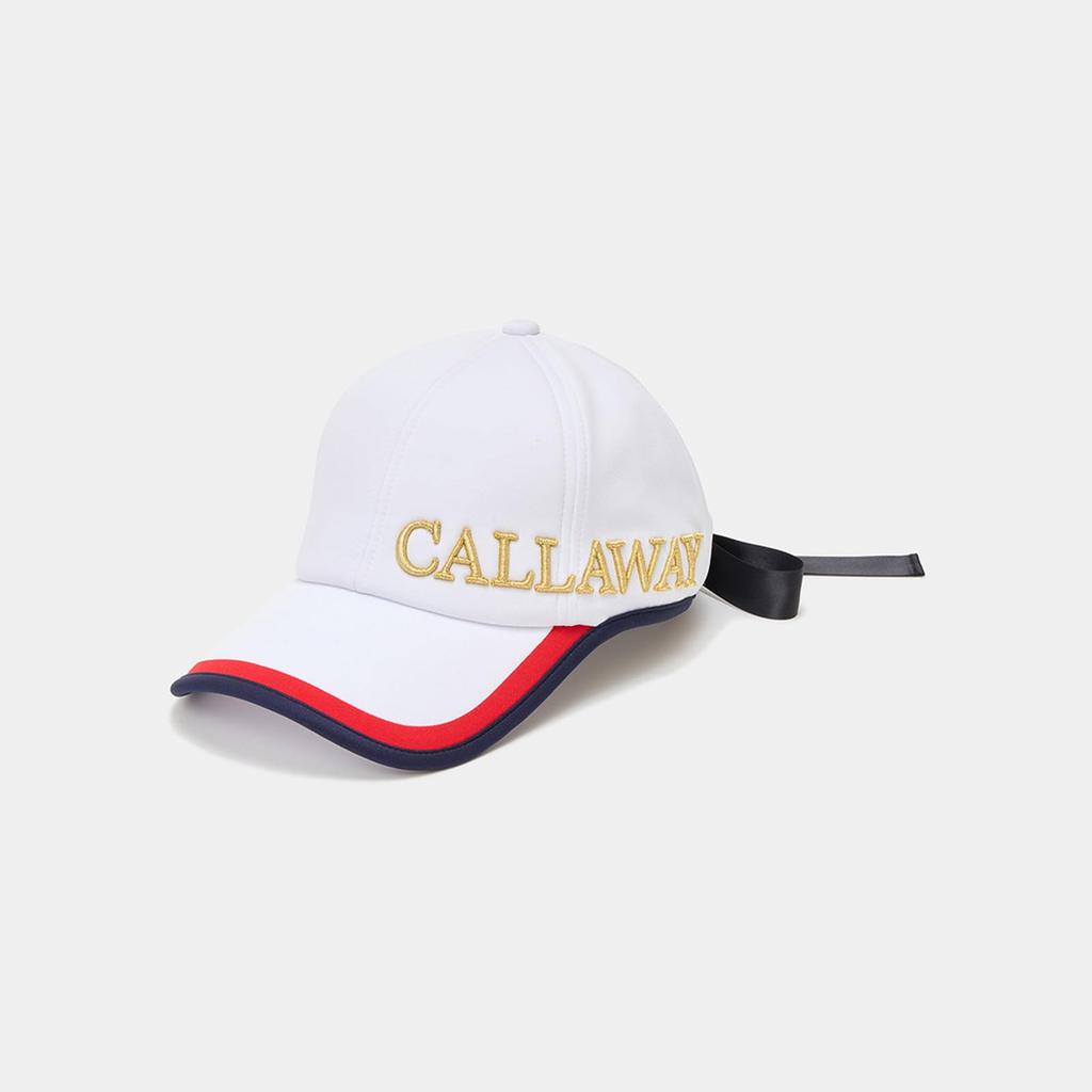 Callaway Women's Golf Cap with Back Ribbon, C23291203, 1030, White, Free Size