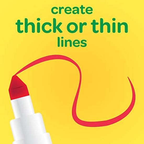 Crayola Super Tips Marker 100 585100 Water-Removable Pens, Colors, Authentic,