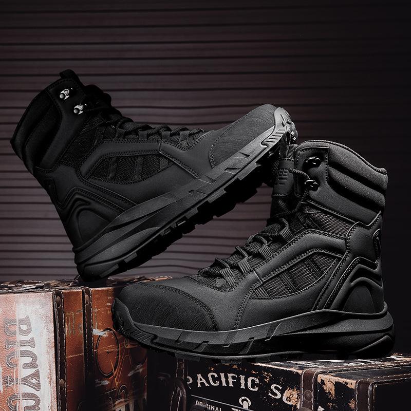 Outdoor Large Size Tactical Combat Boots (39-47) - Wear-Resistant High-Tops for Hiking and Training