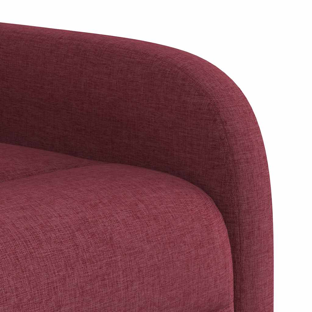 Recliner Chair Burgundy Fabric