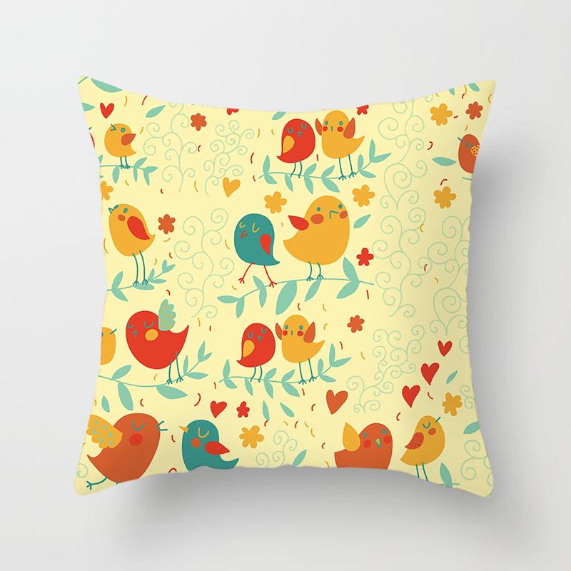 Love Tree Square Pillowcase Car Sofa Office Chair Pillowcase Simple Home Decor Ornaments