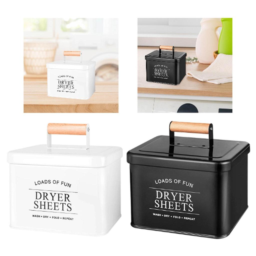 Dryer Sheet Container Organizer Decor Farmhouse Dustproof Accessories Multipurpose Portable Laundry Pod Storage Box for Dorm