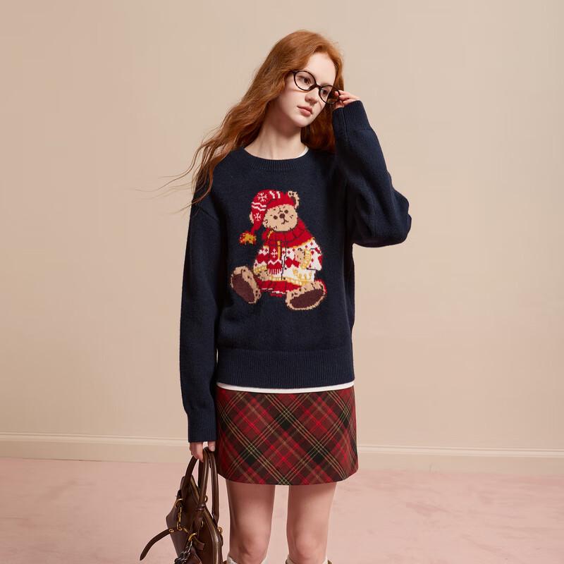

Sancai 2025 Winter Relaxed Fit Jacquard Knit Pullover XL