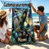Custom Name Personalized The Legend Of Zelda Print Beach Towel, for Trip Camping Beach Party Home Decor, Birthday Gift for Family & Friends