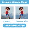2026 World Cup Boys Sports Stickers, Soccer Elements Static Cling Decals for Fan Decor