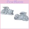 Angel Cat Dog Resin Art Figurine With Elegant Design For Garden Decor Gift For Animal Lovers
