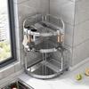 Handon 3-Tier Stainless Steel Rotatable Kitchen Organizer Shelf