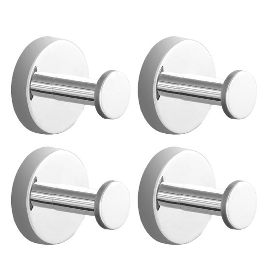 2Pcs Clothes Hooks Wall-punching Great Bearing Anti-slip Heavy Duty Rust-proof Load Home Dorm Bathroom