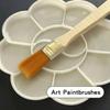 1Pcs Wooden Handle Nylon Bristle Paint Brush for Oil Painting, Dusting and Cleaning - Unrechargeable Hand Tool Set Without Batt