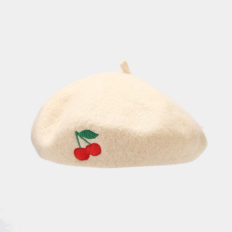 Women's Winter Casual Embroidered Checked Beret Trendy Fashion Artist Hat