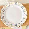 Cute Creative Porcelain Plate Korean Style Cartoon Household Tableware Breakfast Toast Plates Ceramic Kitchen Supplies 8inches