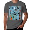 Joan Miro Figur bei Nacht, geführt von den phosphoreszierenden Spuren von Schnecken T-Shirt T-Shirts für Unisex Grafik-T-Shirts Tshirt