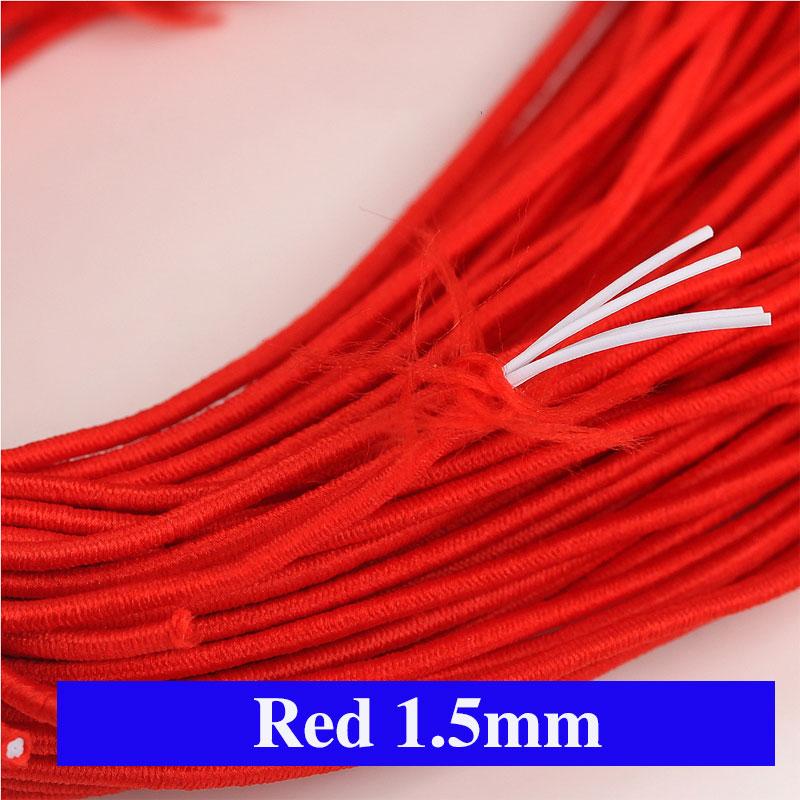 1.5mm Strong Elastic Rope Colorful High-Quality Elastic Band Rubber Cord for DIY Sewing Jewelry Crafts Making Accessorie