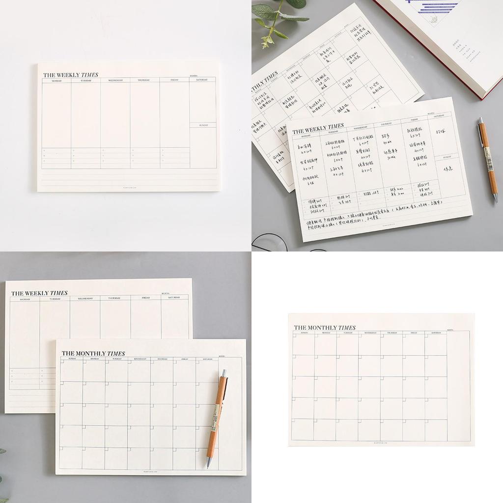 Perfectly Designed Simple Tearable Monthly Plan Book For Organized Work And Study Notes