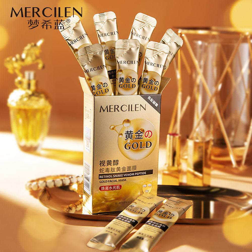 Retinol Snake Venom Peptide Gold Whitening Masks Oil Control Brighten Skin Moisturizing Face Mask Korean skincare products
