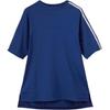 Striped Logo Loose Fit Crew Neck T-Shirt Men Tops Blue JM7846