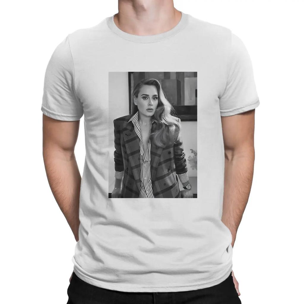 Adele Beauty T-shirt Carina Uomo A-Adele Cantante Casual Cotone Puro Maglietta Girocollo Manica Corta Magliette Idea Regalo Top