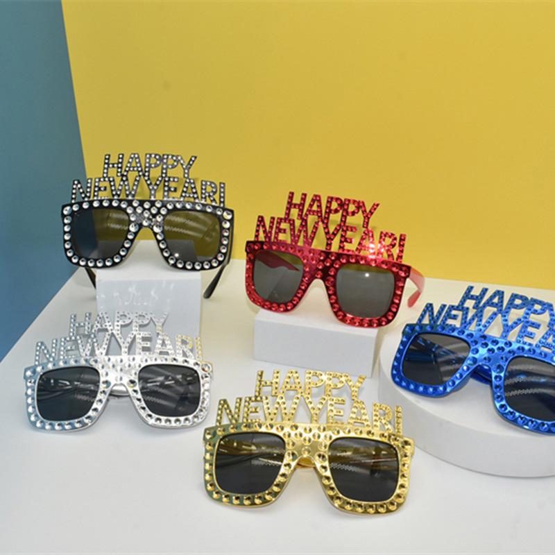 Funky Glasses For Christmas 2026 And  Year'S Gifts Happy  Year Decorative Glasses Party Props  Year Party Supplies