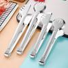 Thickened Stainless Steel Kitchen & BBQ Food Tongs for Bread, Steak & Steamed Buns
