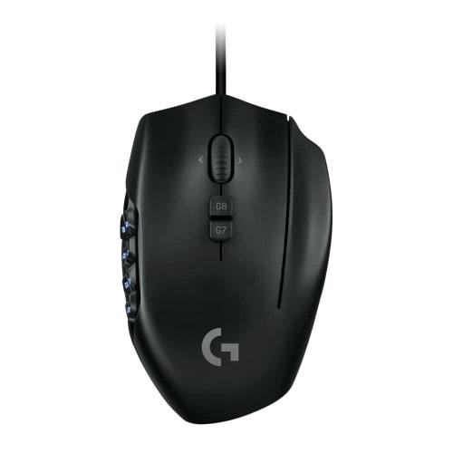 Logitech G Gaming Mouse G600t Wired Gaming Mouse USB Connection LIGHTSYNC RGB For MMO Games Multiple Buttons 20 Program Buttons PC Windows Mac Black P