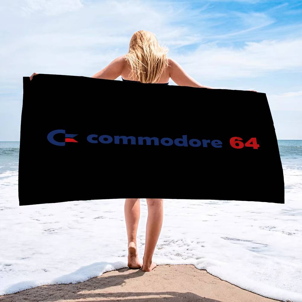 C-Commodore 64 Logo Microfiber Beach Towel Absorbent Quick Dry Soft Yoga Swimming Resort Mountain Climbing Towel