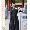 LanBuff Hanfu Cosplay Costume Chivalrous Samurai Long Chinese Performance School Cultural Photo Stage Unisex Size 3-Piece Set, Swordsman, Man,