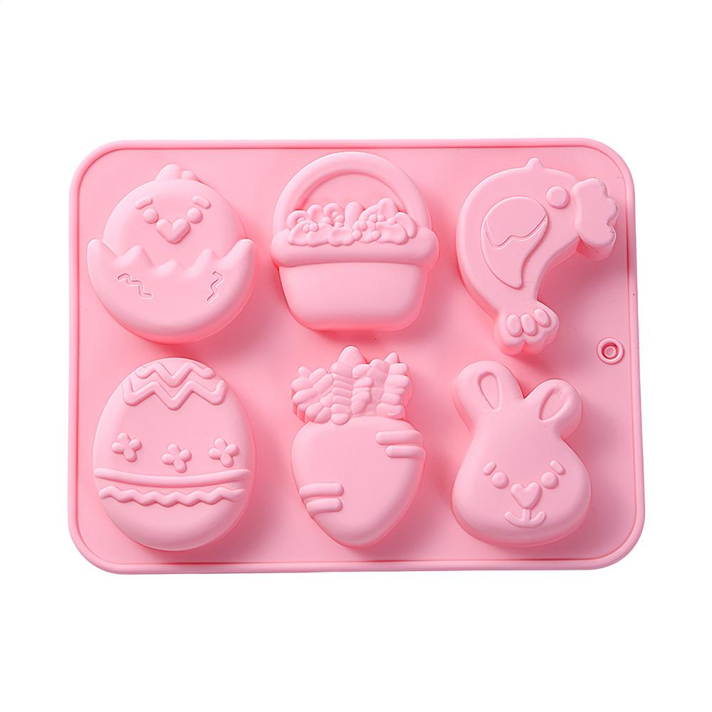 Silicone Mold Easy Release Handmade Craft-Making Tool 3D Rabbit Silicone Chocolate Mold For Ice Soap Cake Cupcake Decoration