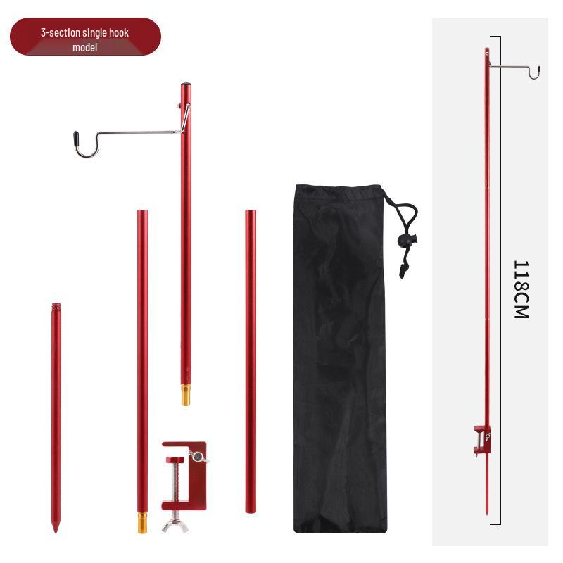 Ultralight Aluminum Folding Camping Light Pole Stand