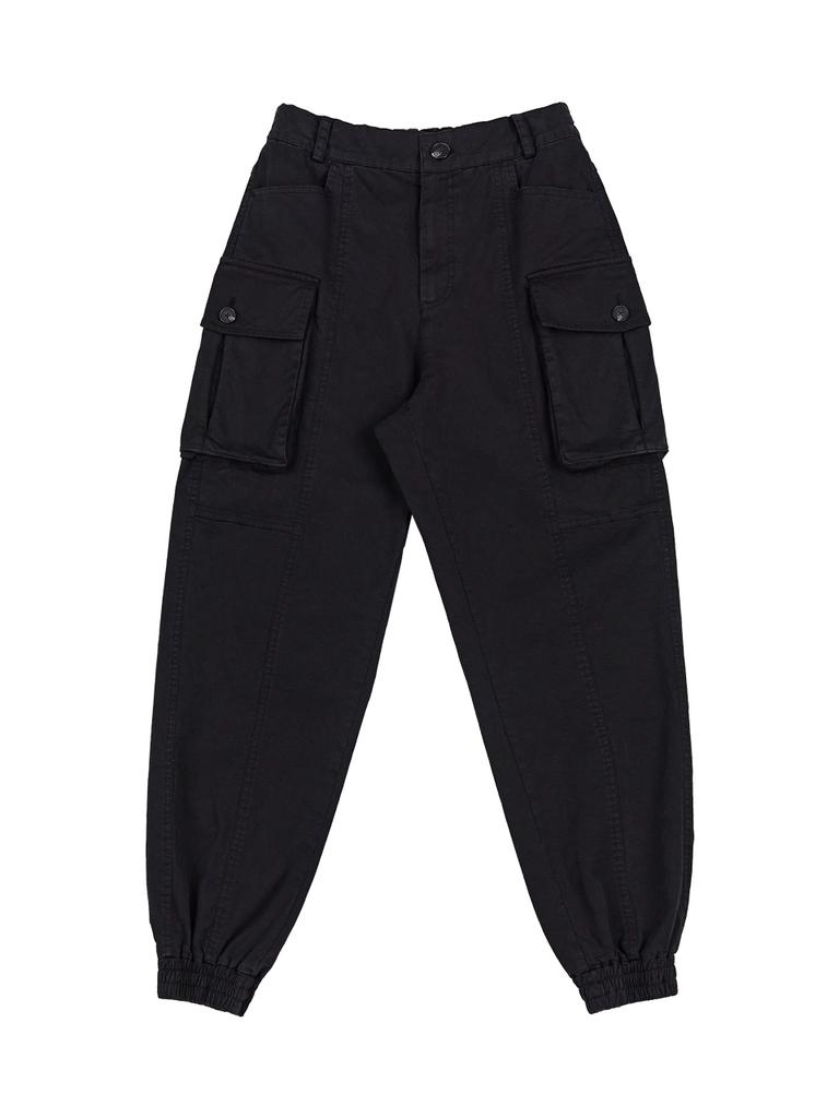 CUSTOMUS Double Stitch E-Band Washed Jogger Pants Cts24Swpt216 Bla