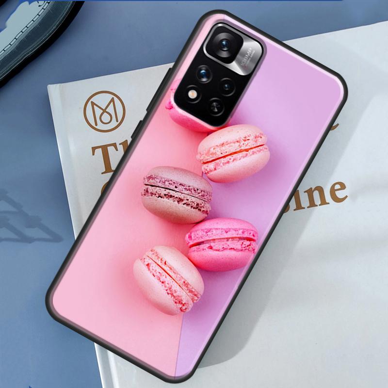 Macarons Cake Dessert Cute Case For Xiaomi Redmi Note 14 13 11 9 10 12 Pro 9S 10S 11S 12S Redmi 10C 12C 13C 14C Cover