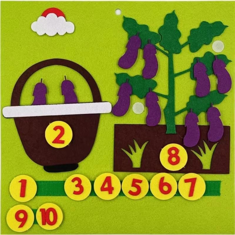 Arithmetic Felt Montessori Toys Feel Fingers Math Toys Children Counting Intelligence Education Learning Games