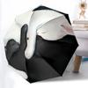 1pc Black White Cat Sleep Fashionable Automatic Opening/Closing Folding Umbrella with 8 Bones, Windproof Portable, Daily Use012
