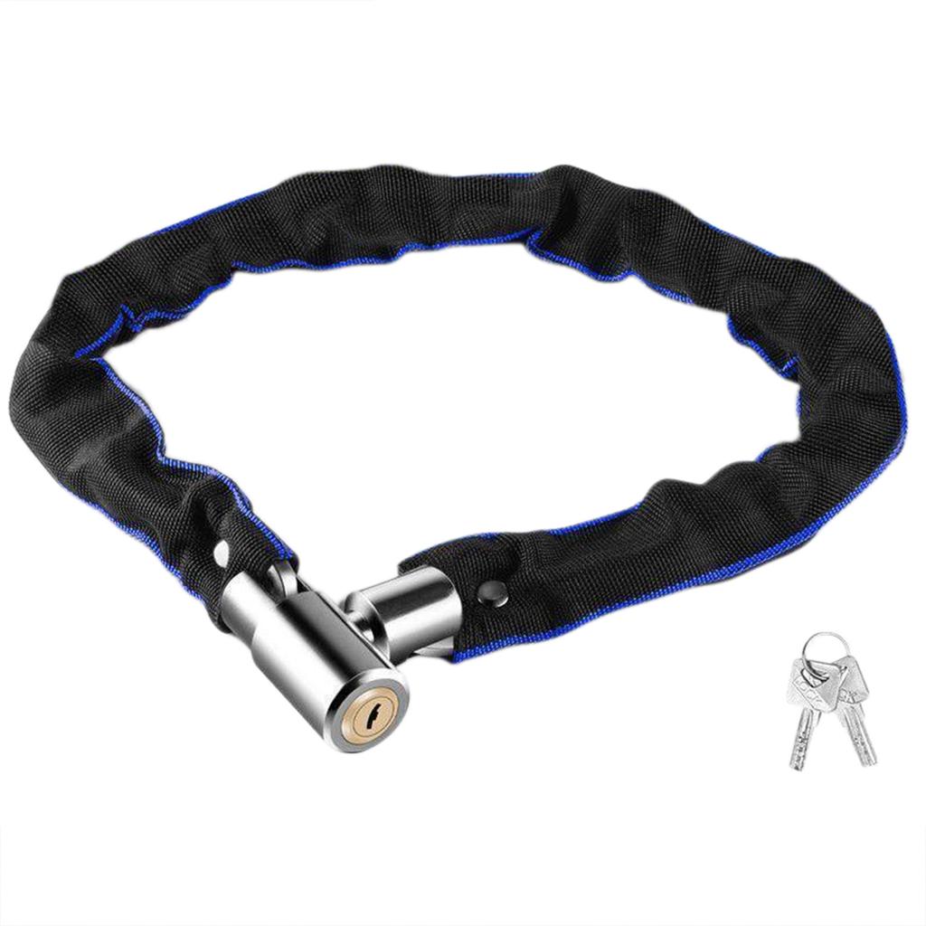 Antitheft Mountain Bike Lock Portable Bike Chain Lock Road Bike Safety Chain Lock With 2 Key for Scooter, Motorcycle