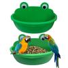 Bird Bowls Multifunctional Parrot Feeder Splash-Proof Lovebird Bathing Dish for Gray Parrot Cockatiel Parakeet Feeding Container