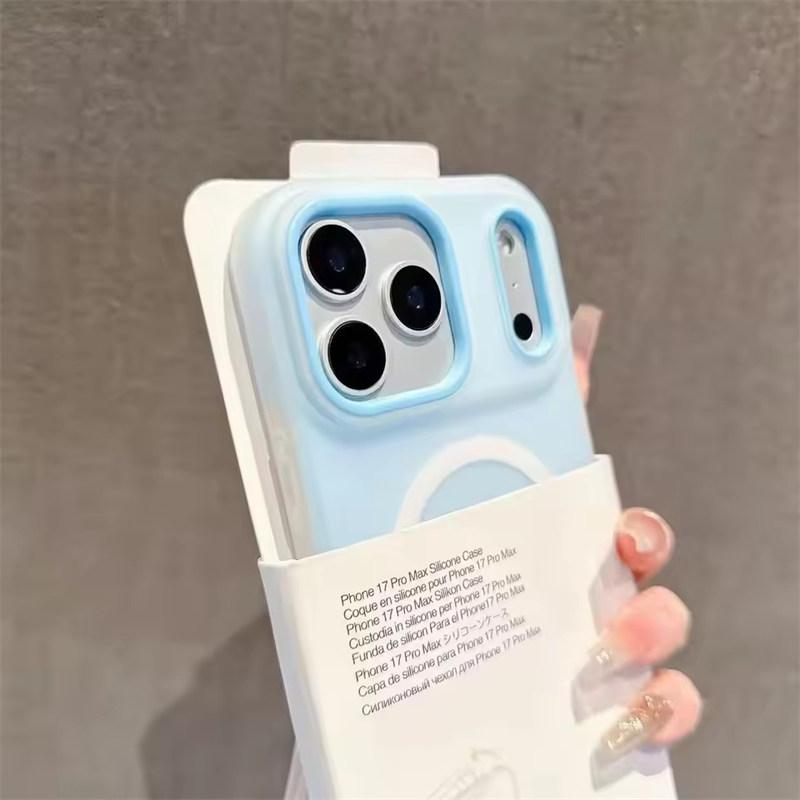 Funda Magnética 2 en 1 Color Caramelo de Lujo Para iPhone 17 Air 16 15 14 13 12 11 Pro Max Plus Para Magsafe Carga Inalámbrica Cubierta Mate