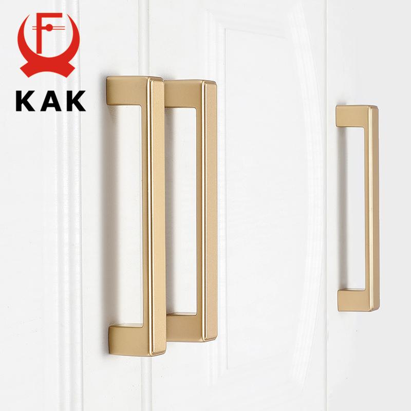 KAK Europäischer Stil Mattes Gold Schrankgriffe Massive Aluminiumlegierung Küchenschrank Griffe Schubladengriffe Möbelgriff Beschläge