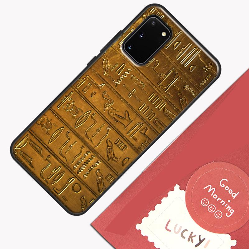 

Чехол для телефона с египетскими иероглифами для Samsung Galaxy S25 S26 Ultra S20 S21 S22 S23 S24 Plus S9 S10 S25 FE Защитный корпус Galaxy S23