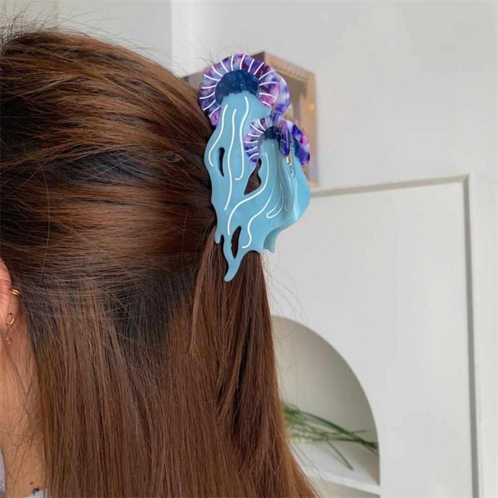 Korean Style Jellyfish Hair Claw Acetic Acid Cute Shark Clip Cartoon Animal Hair Clip Headdress