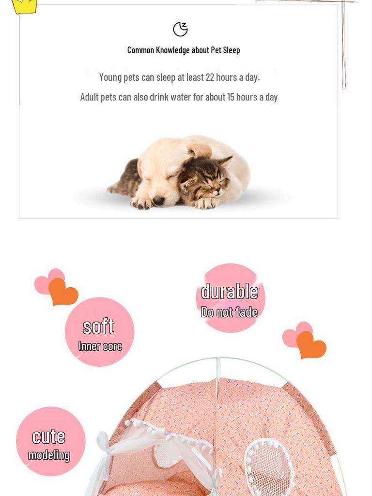 Washable Cat Tent Nest Bed