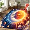 1pc Sun and Moon Print, Design Indoor Area Rug - Soft, Anti-Slip, and Durable Gaming Room Decor for Bedroom, Living Room