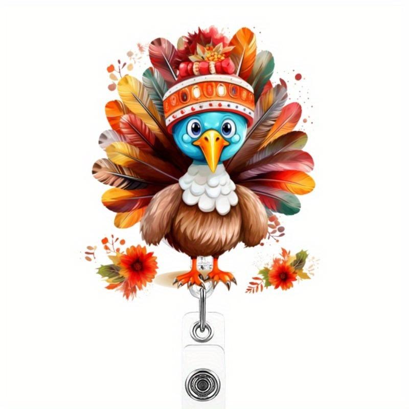 2D Flat Turkish Theme Retractable Nurse Badge Clip Durable ID Clip for Office and Medical Professionals