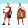 Costum Striking de Gladiator Roman pentru Bărbați Adulți, Prezentând Culori Bogate și o Potrivire Confortabilă pentru Toate Anotimpurile