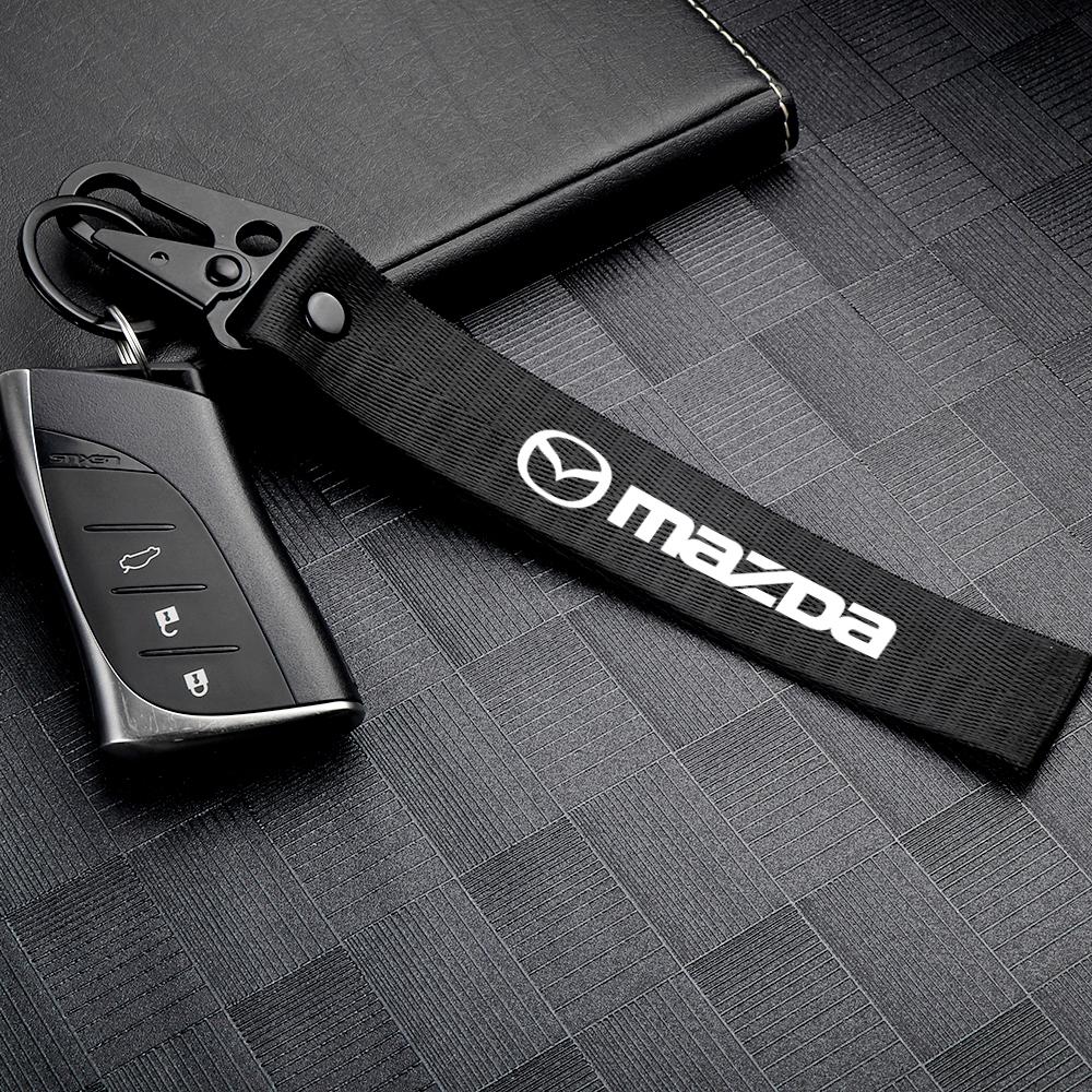 Metalowy Brelok do Kluczy Samochodowych Pierścień Brelok Pokrowiec na Zawór Koła Samochodu dla Mazda 3 Axela CX5 CX3 CX4 CX30 CX9 Atenza Demio RX7 RX-7