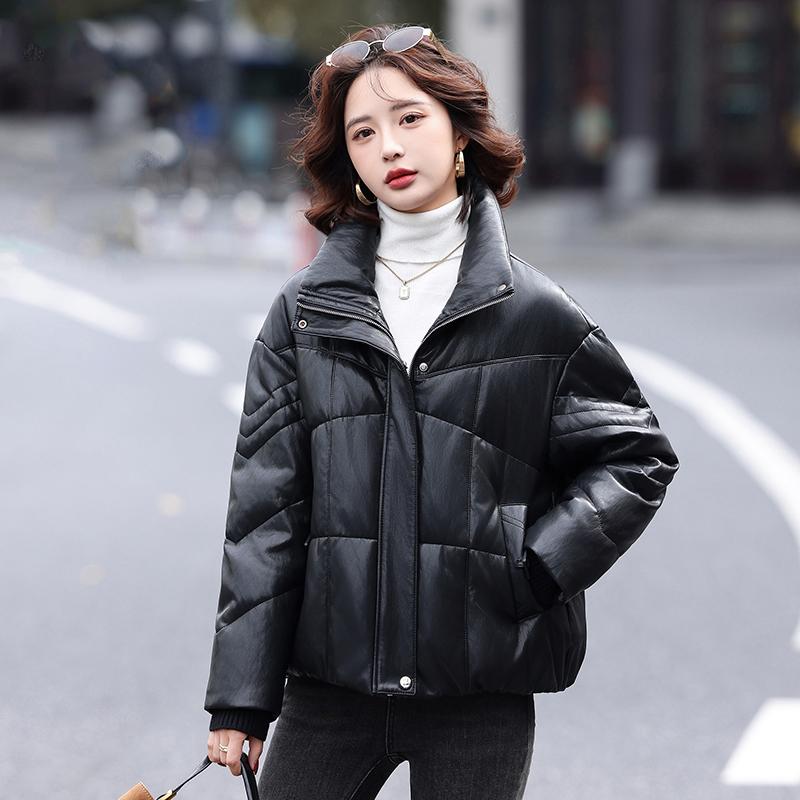 European and American cotton-padded clothes down cotton-padded clothes women's new fashion cotton-padded jackets loose thickened gloves hooded jackets