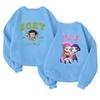 Children's Fashionable Lightweight Long-sleeved Round Neck Pullover With Pockets Printed Pullover