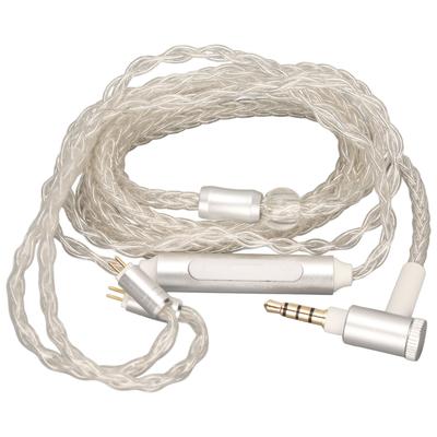 Earphone Upgrade Cable Replacement 8 Core Silver Plated 2 Pin Headphone Wire with Mic for KZ C10