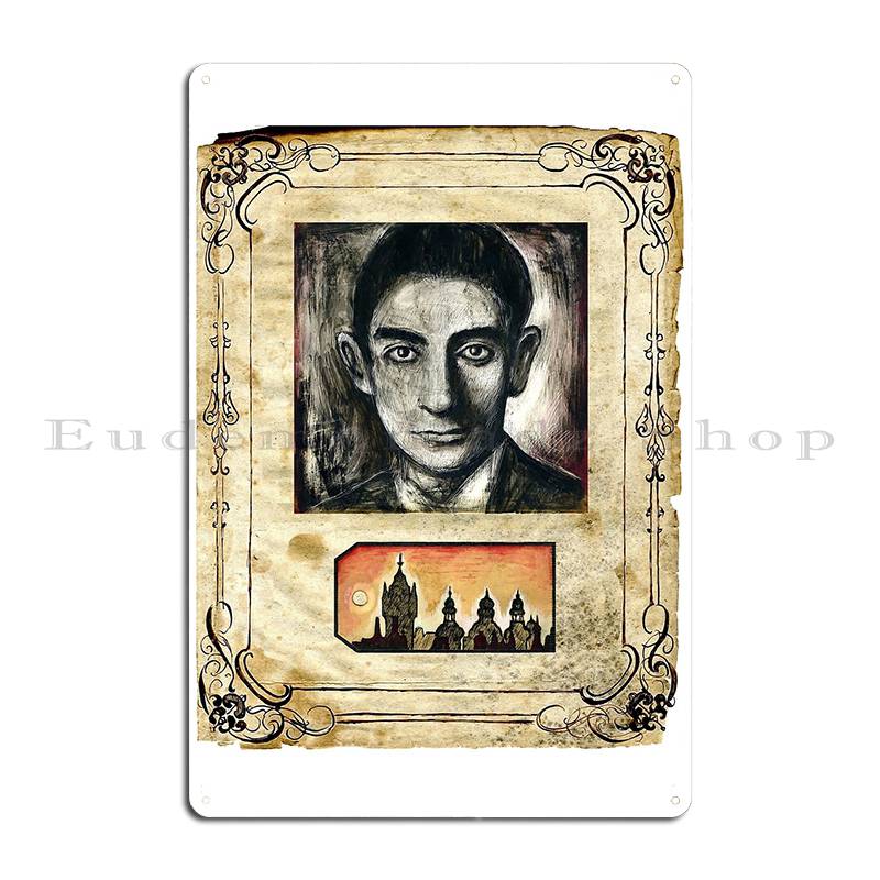 Franz Kafka Metal Plaque Custom Design Living Room Rusty Design Pub Tin Sign Poster